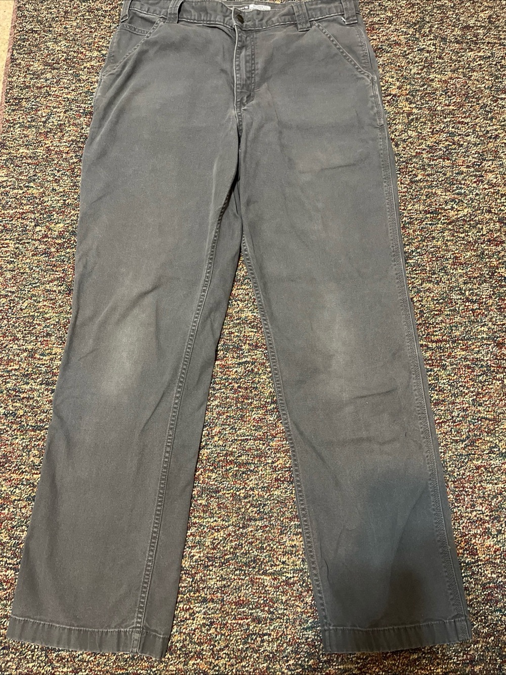 Carhartt Pants Mens 35x34 Grey Relaxed Fit Rugged Flex Rigby Work